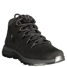 Black Polyester Mens Sneaker