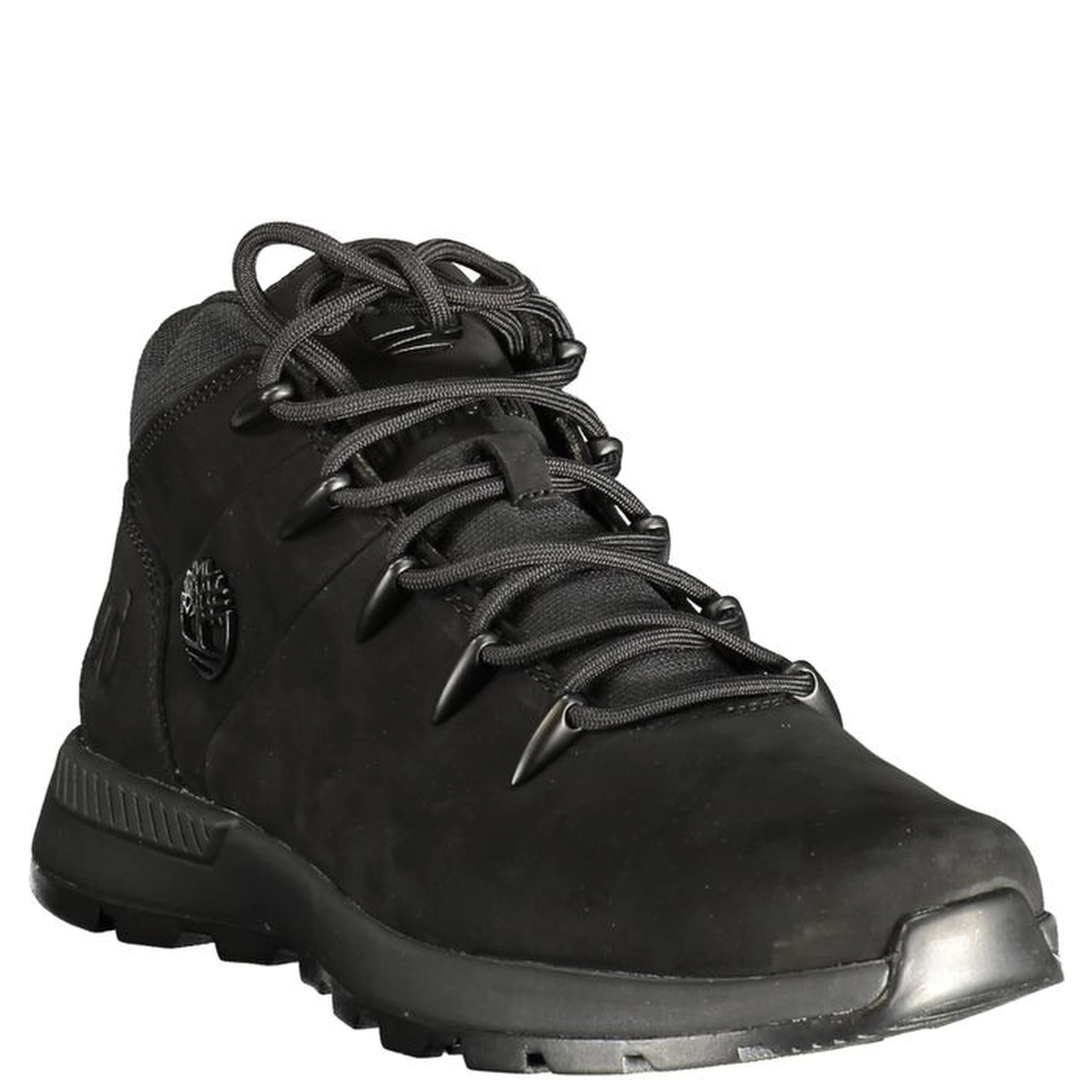 Black Polyester Mens Sneaker