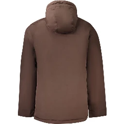 Brown Polyamide Men's Jacket