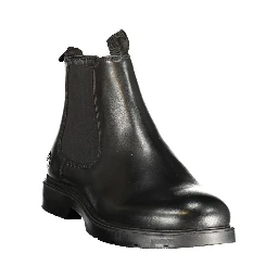 Black Leather Men's Boot
