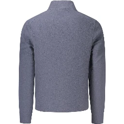 Blue Polyester Men's Sweatshirt