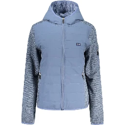 Blue Polyester Women's Jacket