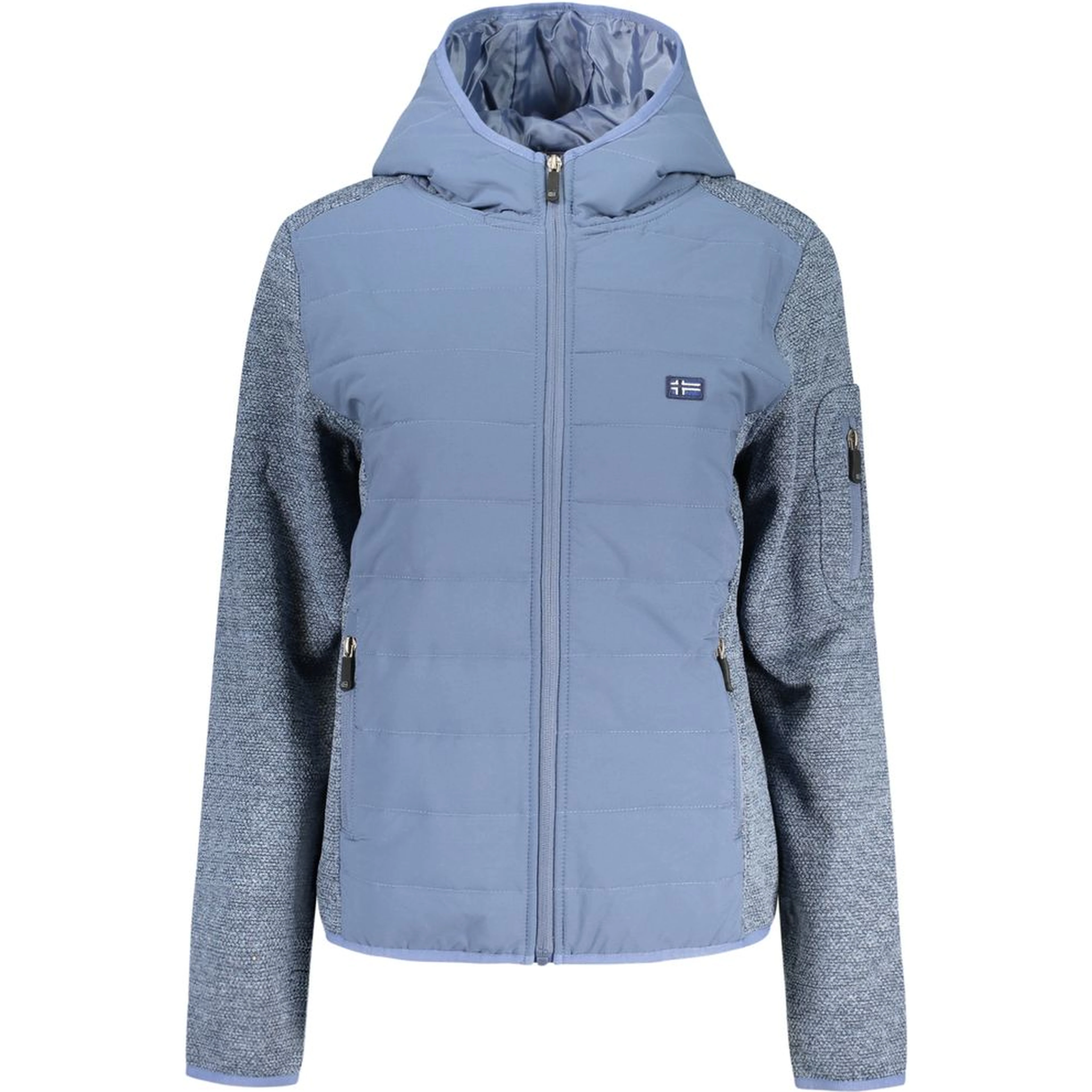 Blue Polyester Women's Jacket