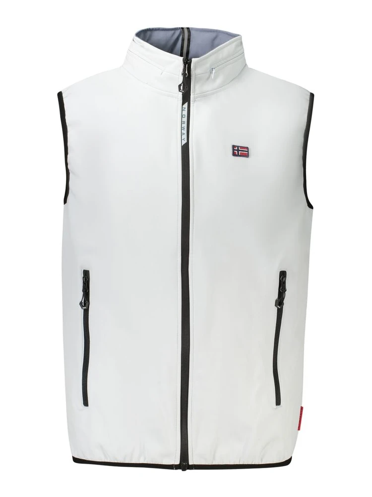 Gray Polyester Men's Vest