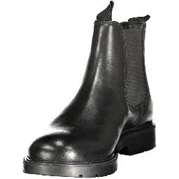 Black Leather Men's Boot