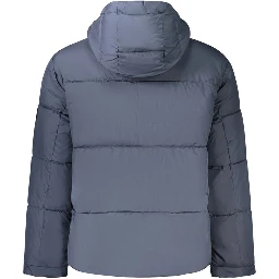 Blue Poliestere Men's Jacket