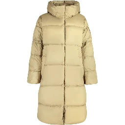 Verde Poliestere Donna Jacket with Hood and Pockets