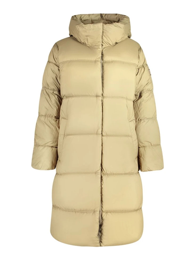 Verde Poliestere Donna Jacket with Hood and Pockets