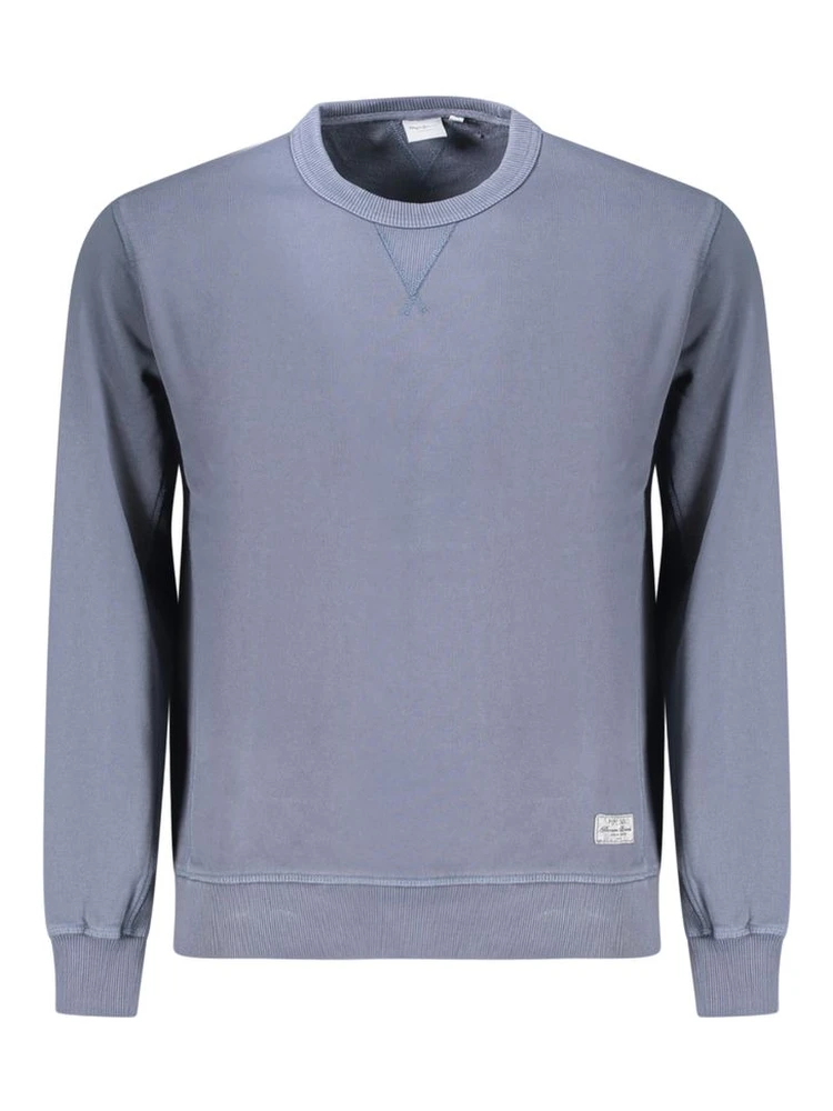 Blue Cotton Men's Sweatshirt
