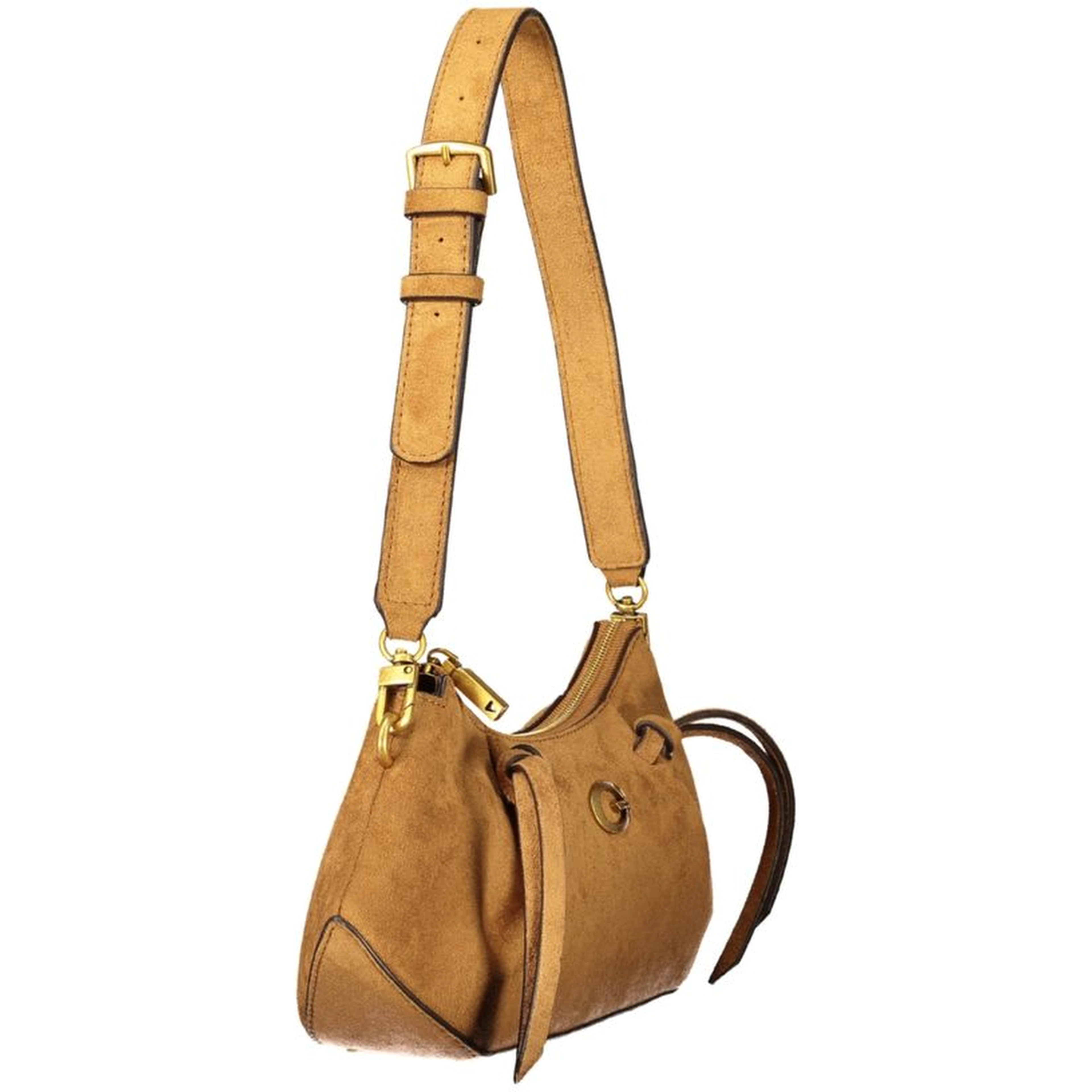 Brown Polyester Women's Bag