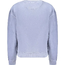 Blue Cotton Women's Sweatshirt