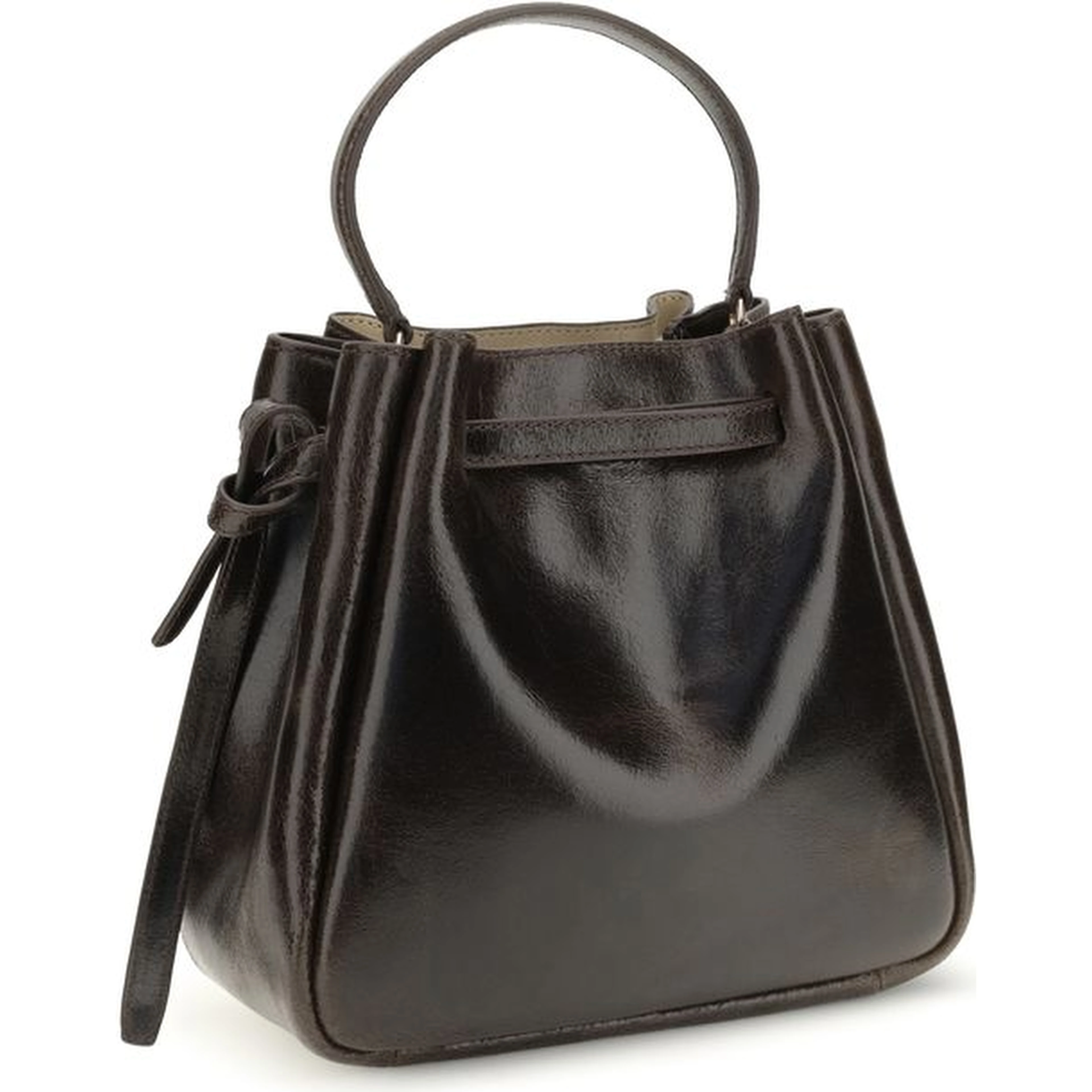 Brown Calf Leather Bos Taurus Backet Bag