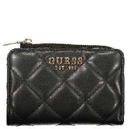 Black Polyurethane Women's Wallet