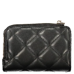 Black Polyurethane Women's Wallet
