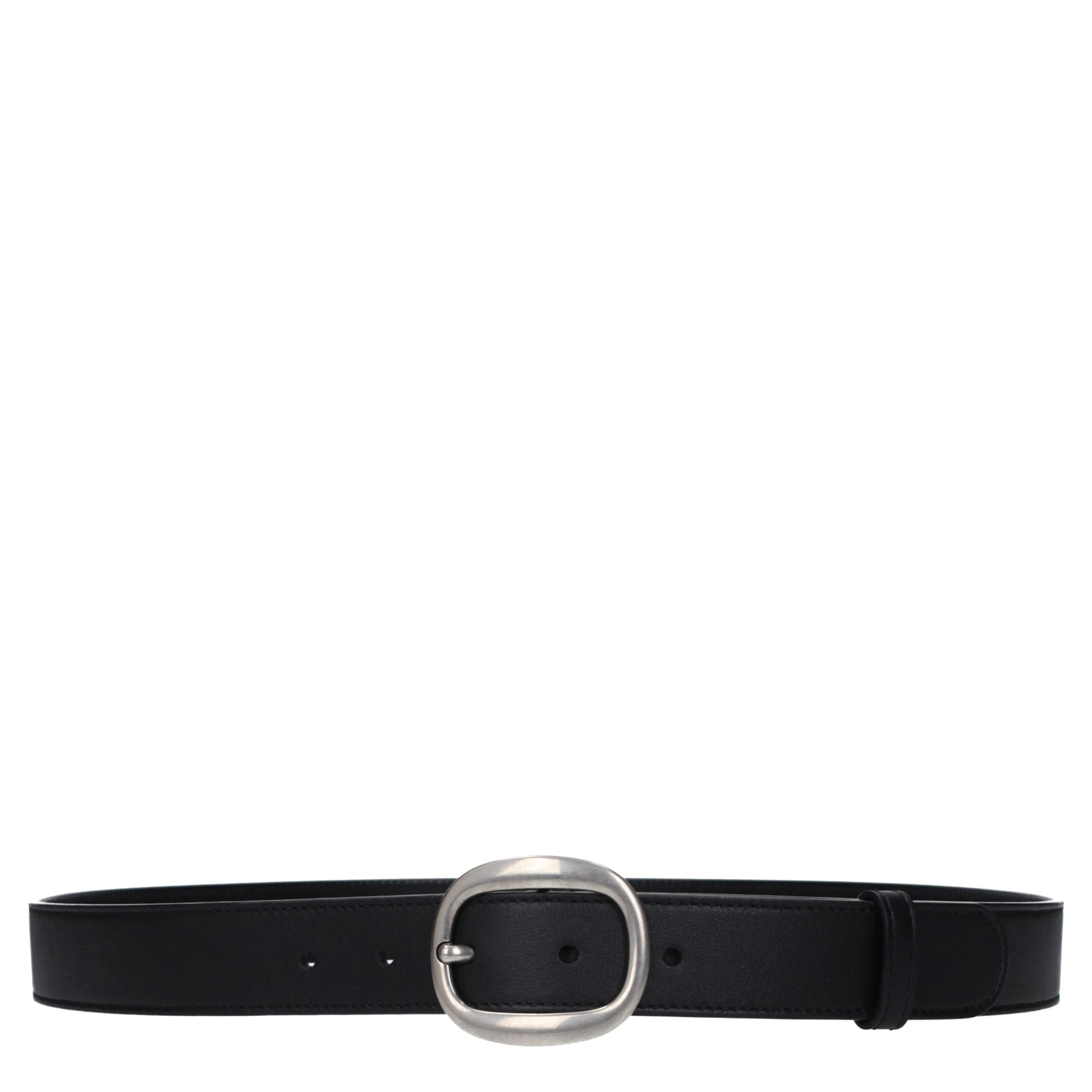 Black Leather Regular Belt
