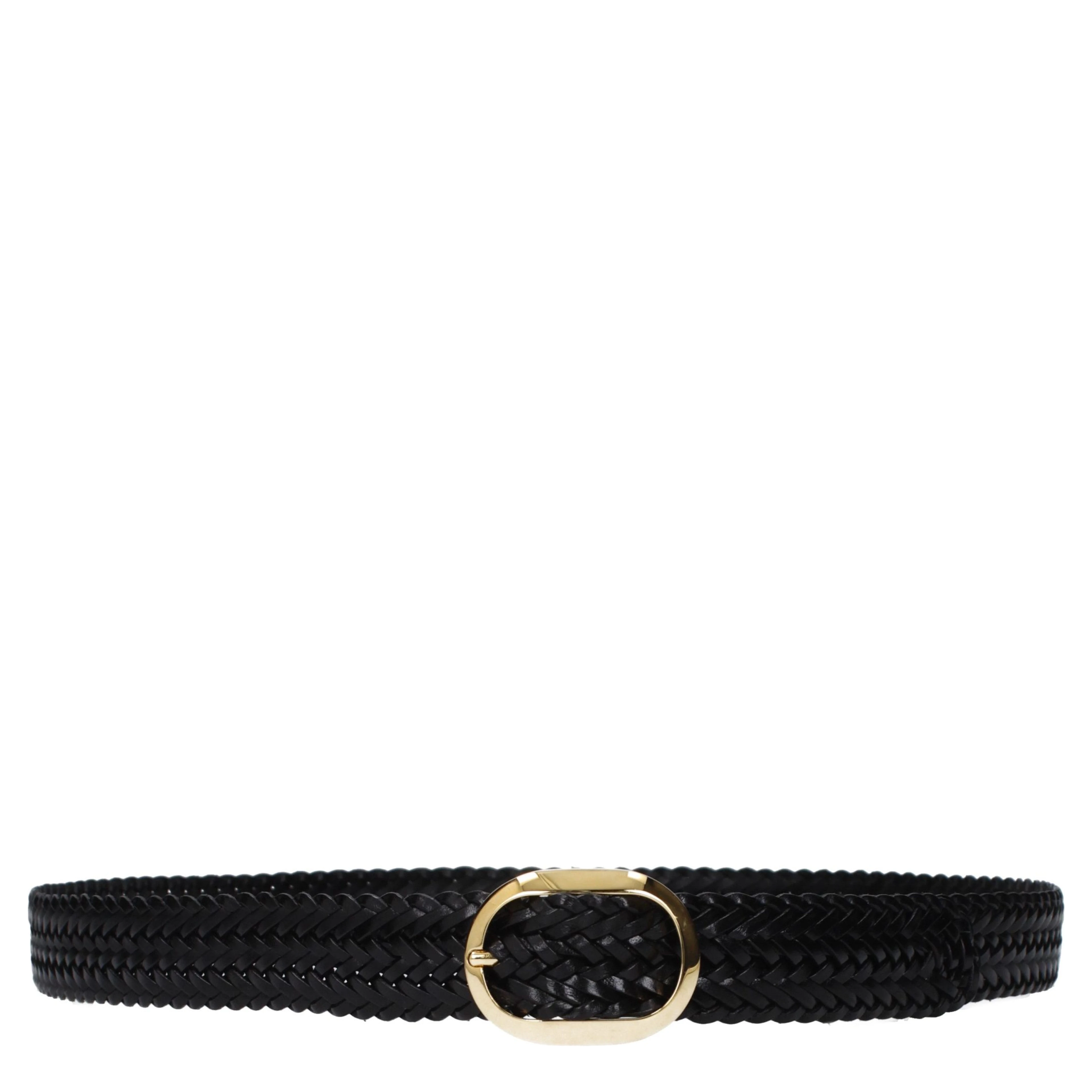 Black Leather Regular Belt