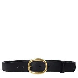 Black Leather Regular Belt