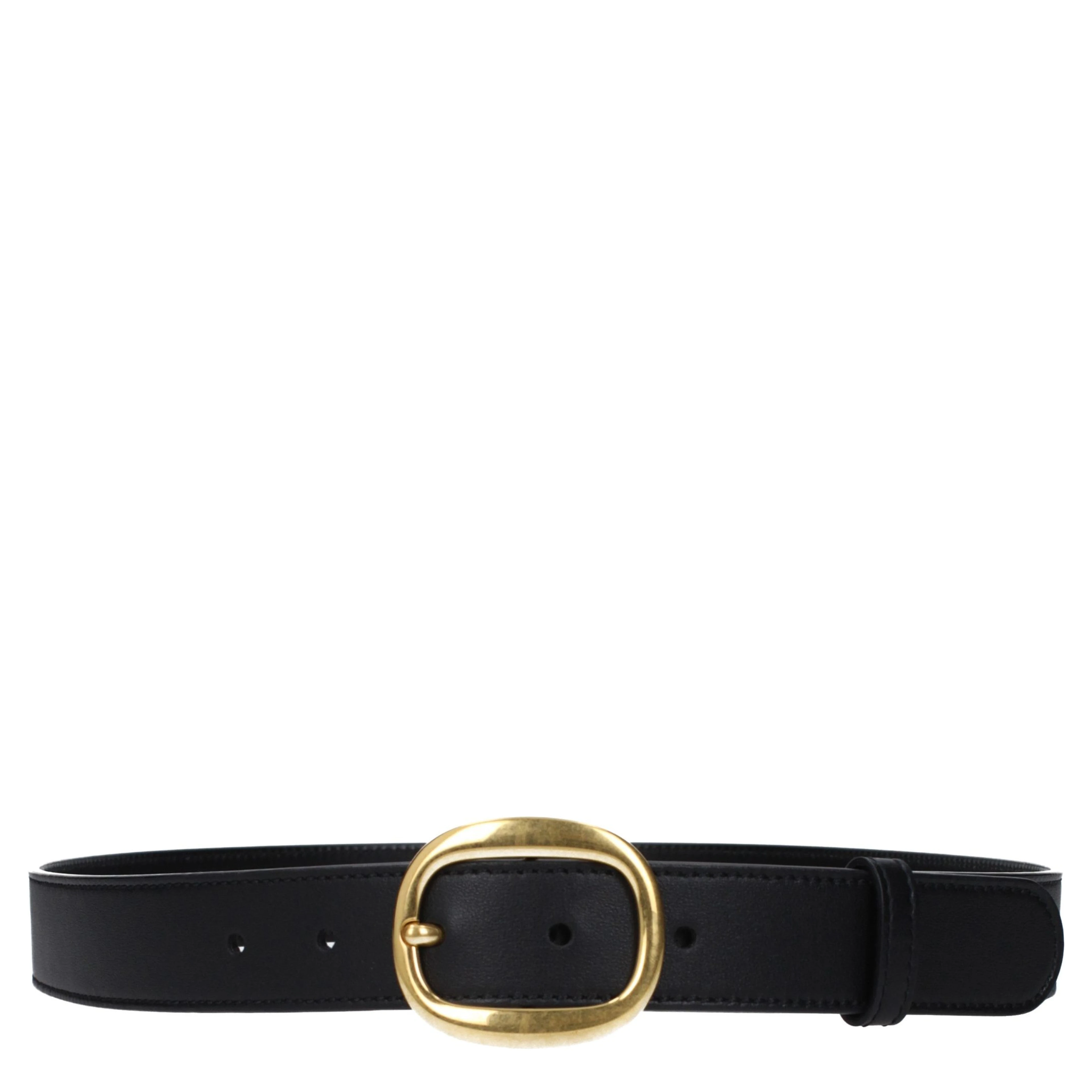 Black Leather Regular Belt