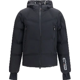 Black Polyamide Full-Length Jacket
