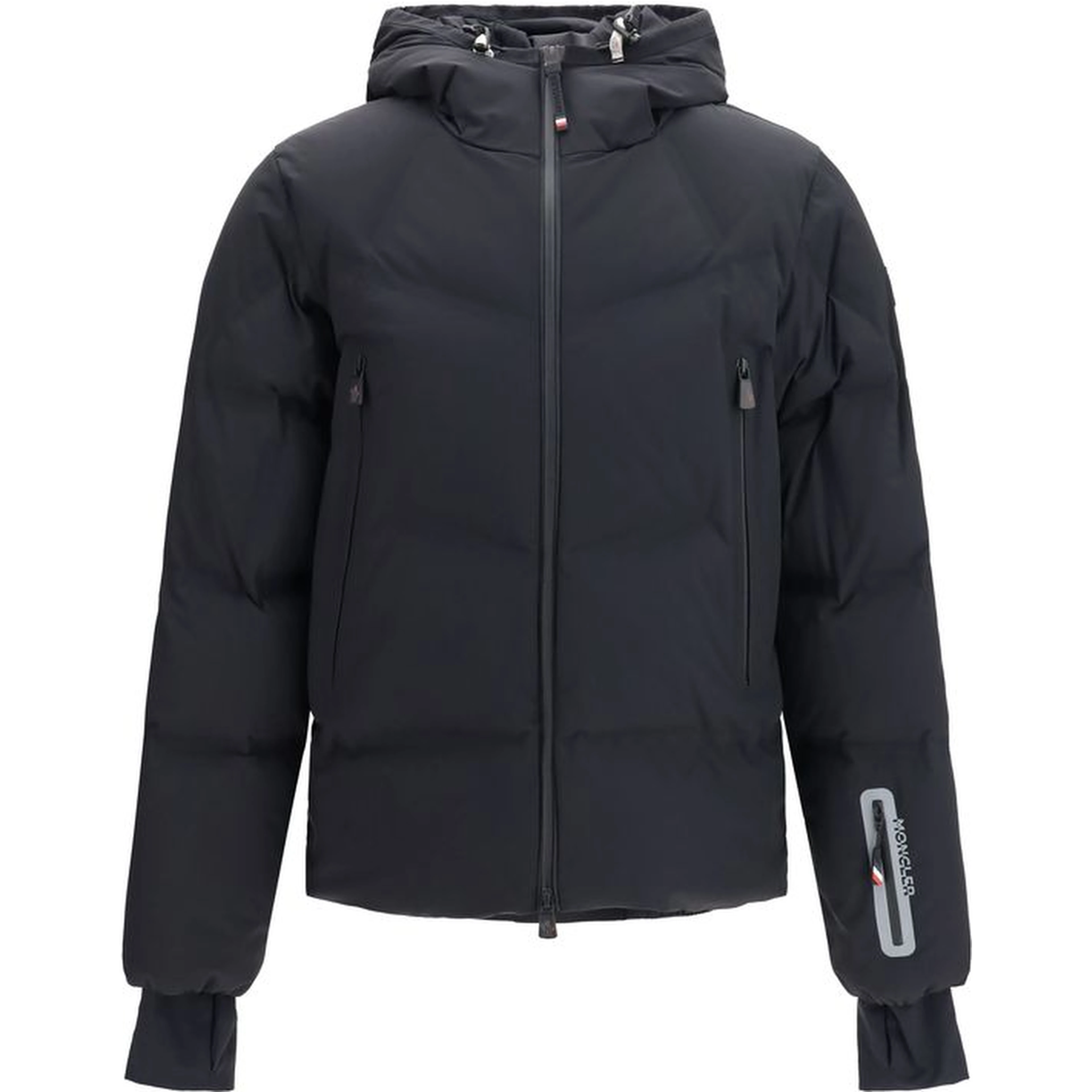 Black Polyamide Full-Length Jacket
