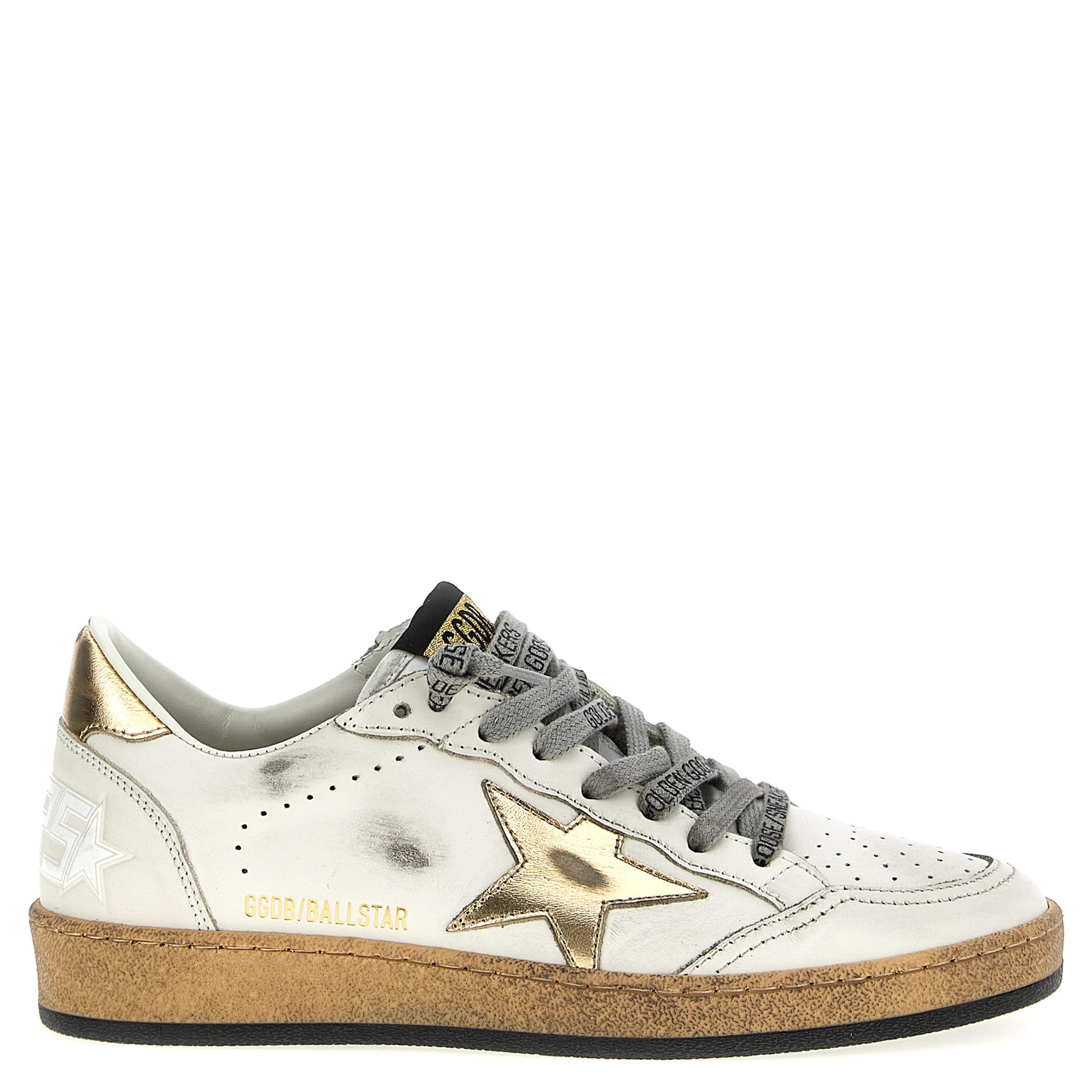 Gold Cowhide Low Top Sneakers