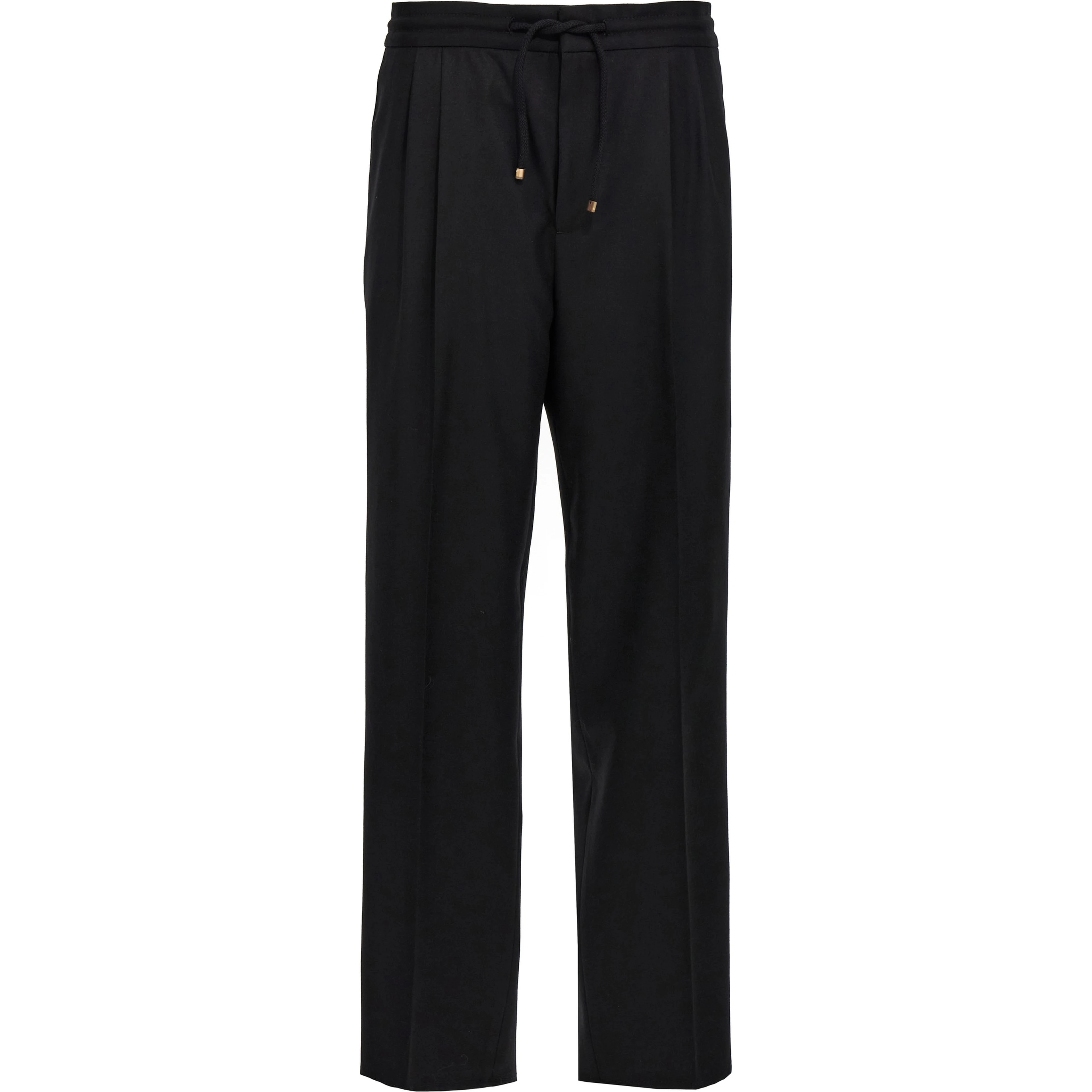 Black Wool Casual Pants