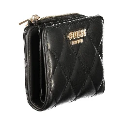 Black Polyurethane Women's Wallet