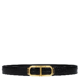 Black Leather Regular Belt