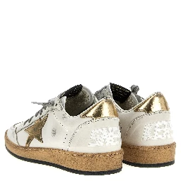 Gold Cowhide Low Top Sneakers