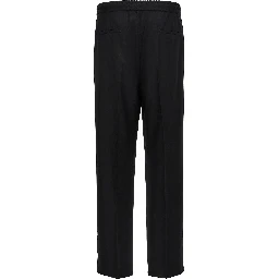 Black Wool Casual Pants