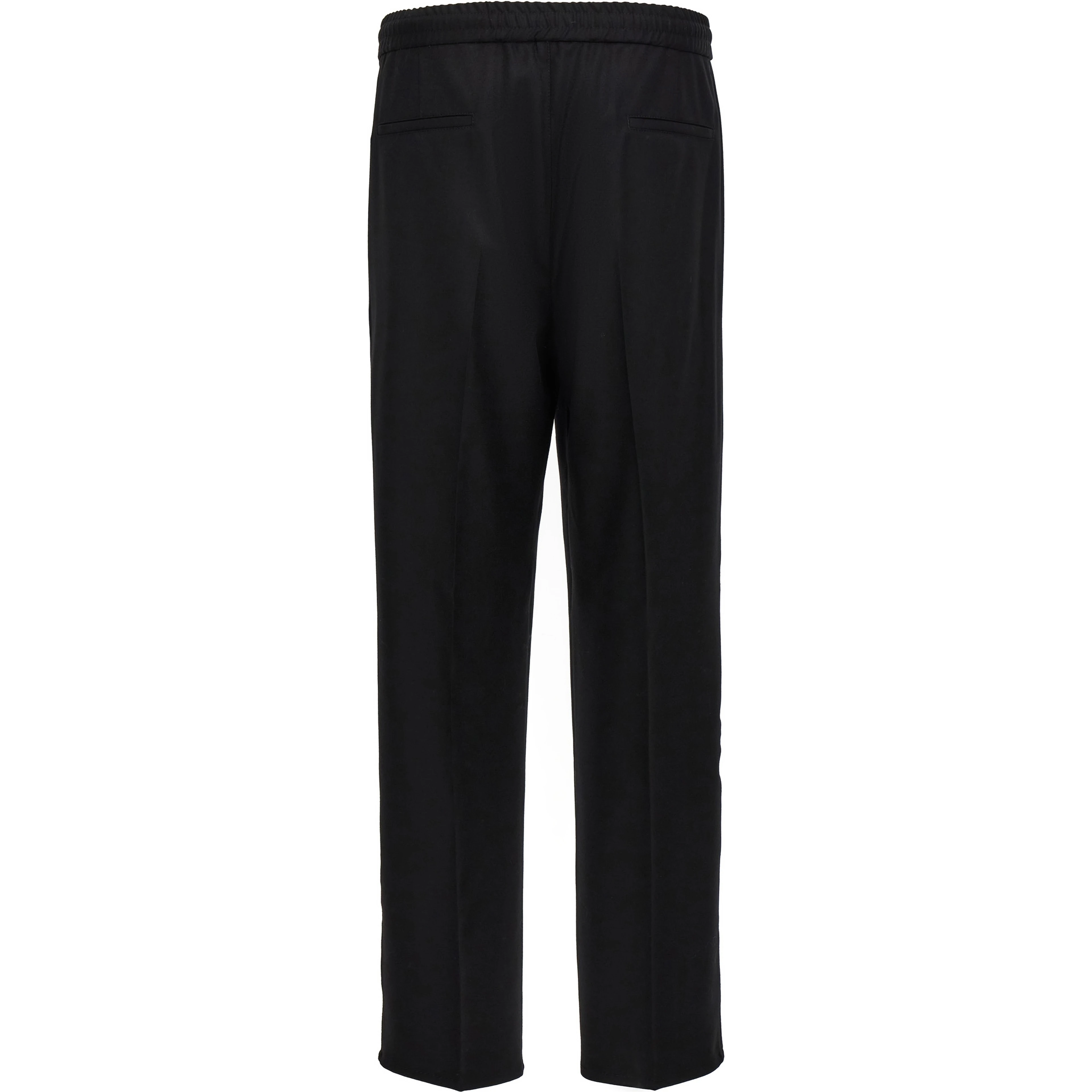 Black Wool Casual Pants