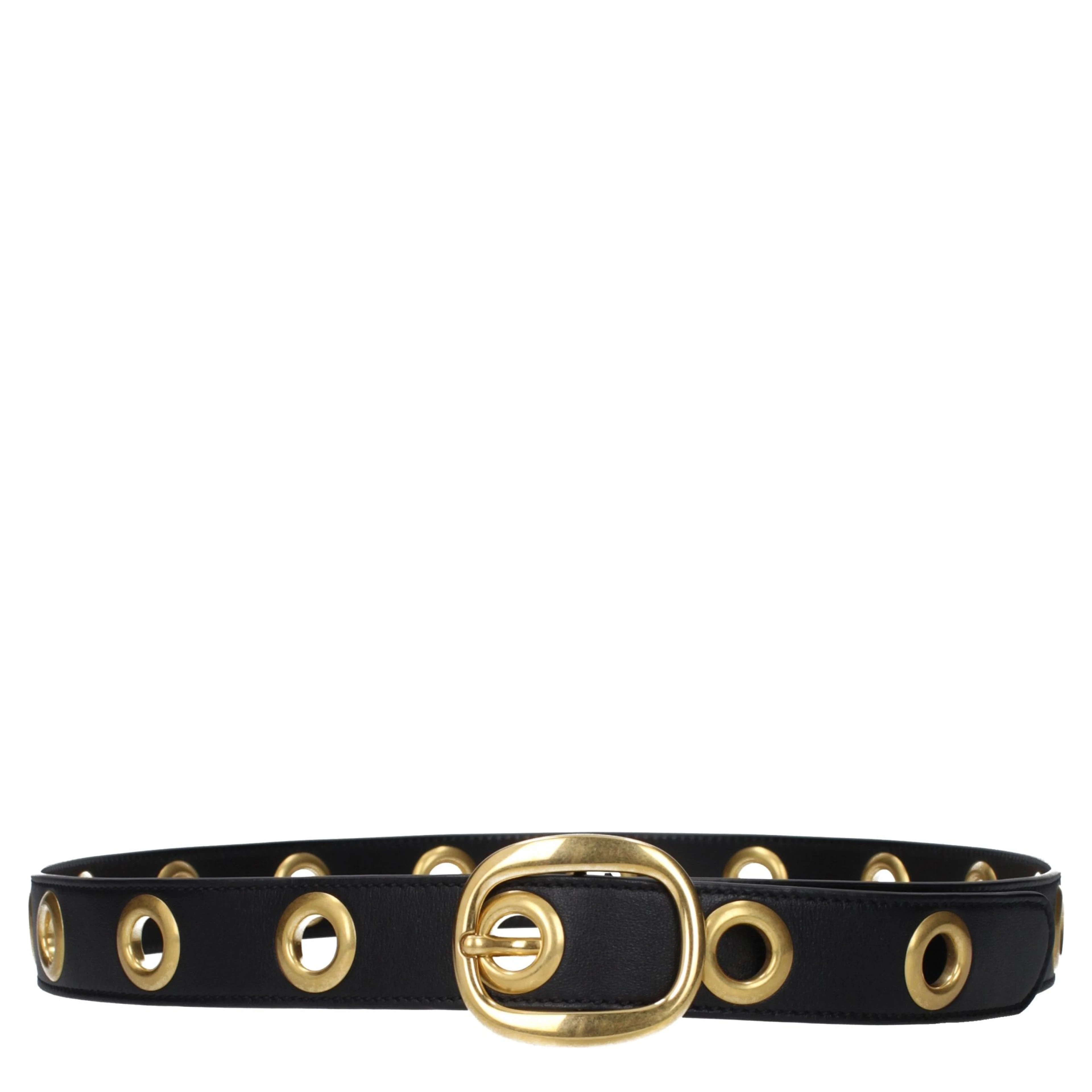 Black Leather Regular Belt