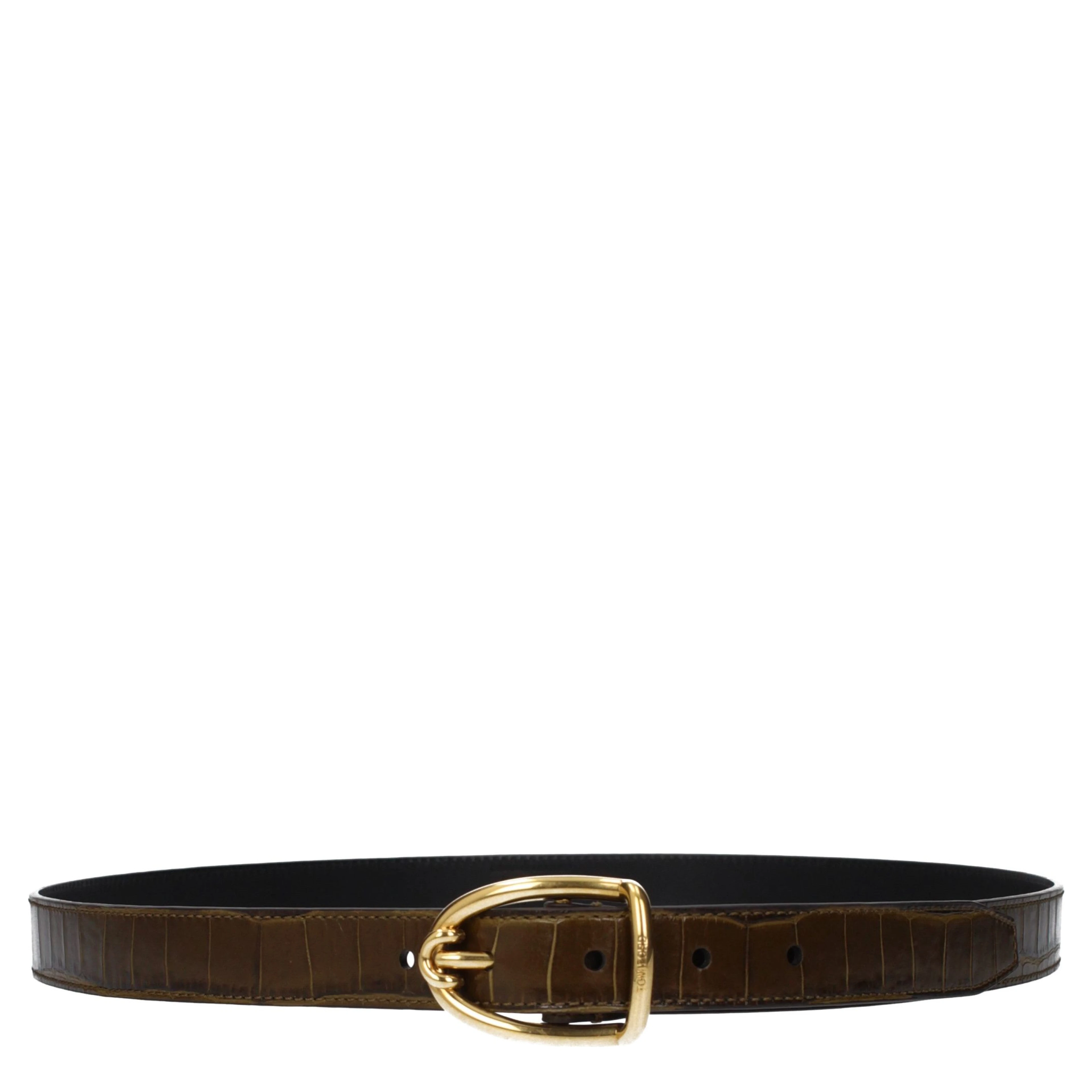 Brown Leather Regular Belt