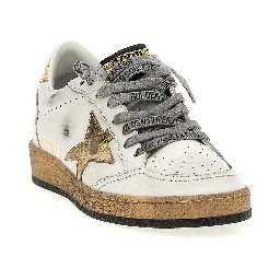 Gold Cowhide Low Top Sneakers
