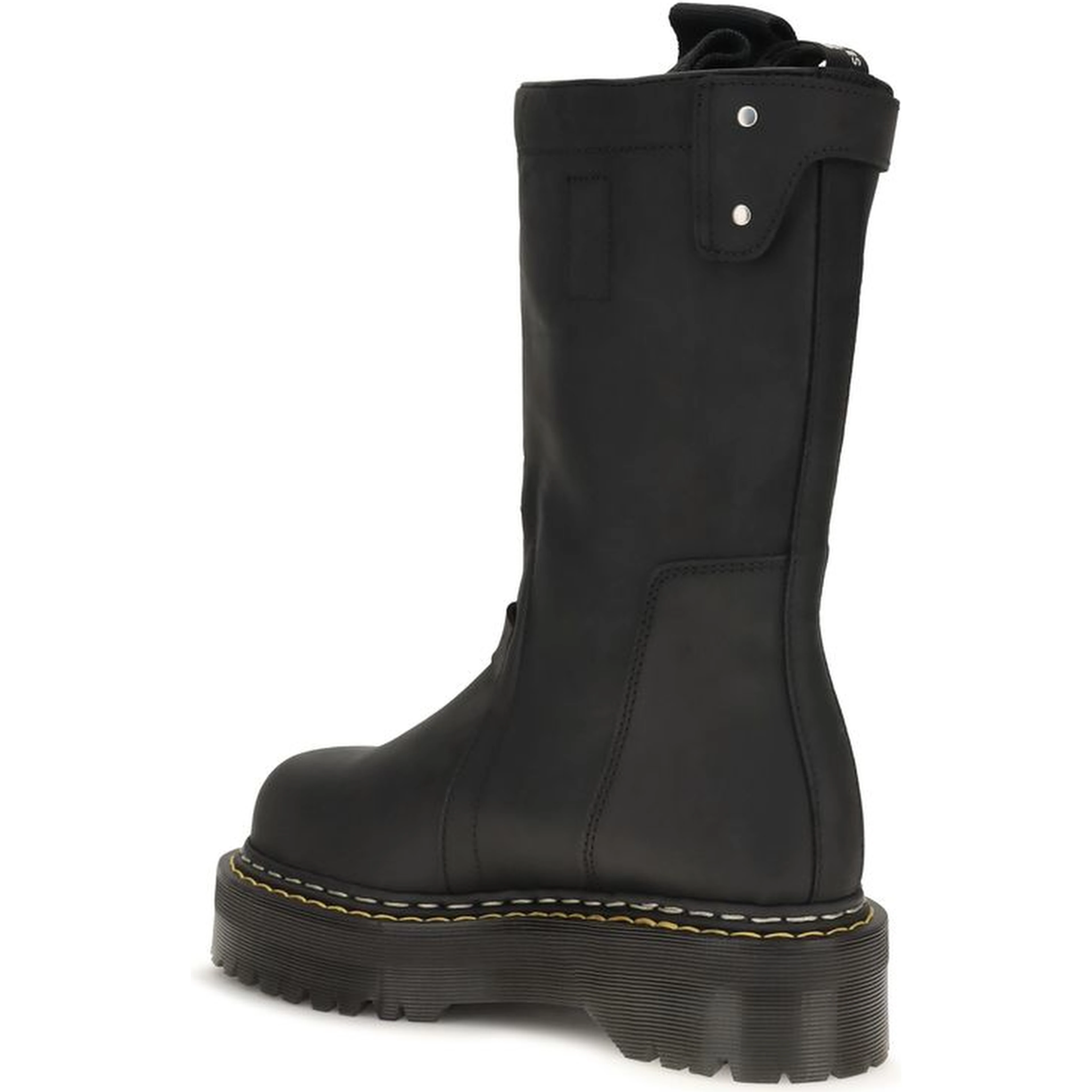 Black Nubuc Leather Lace-Up Boots