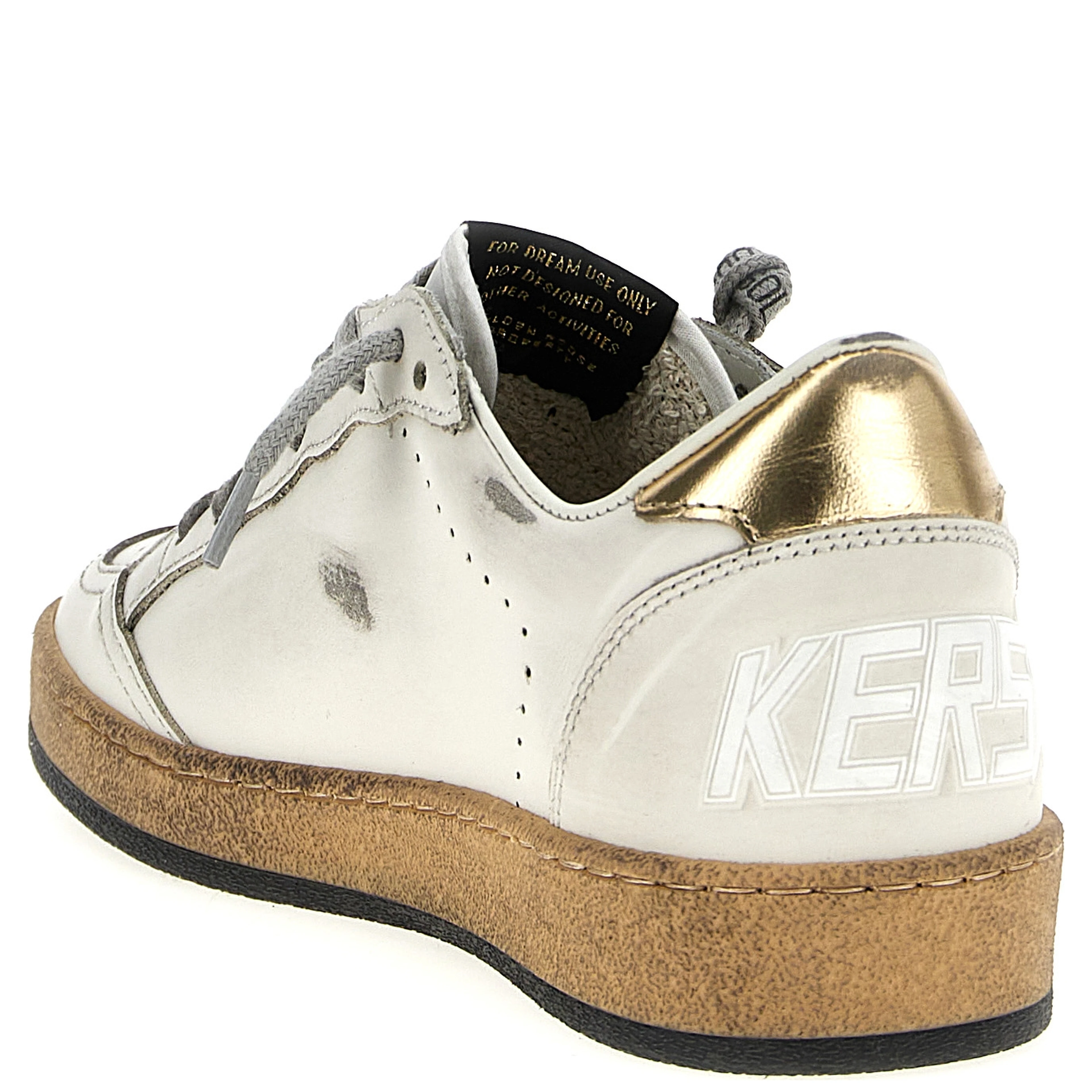 Gold Cowhide Low Top Sneakers