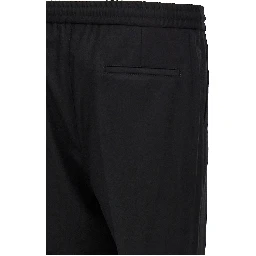 Black Wool Casual Pants