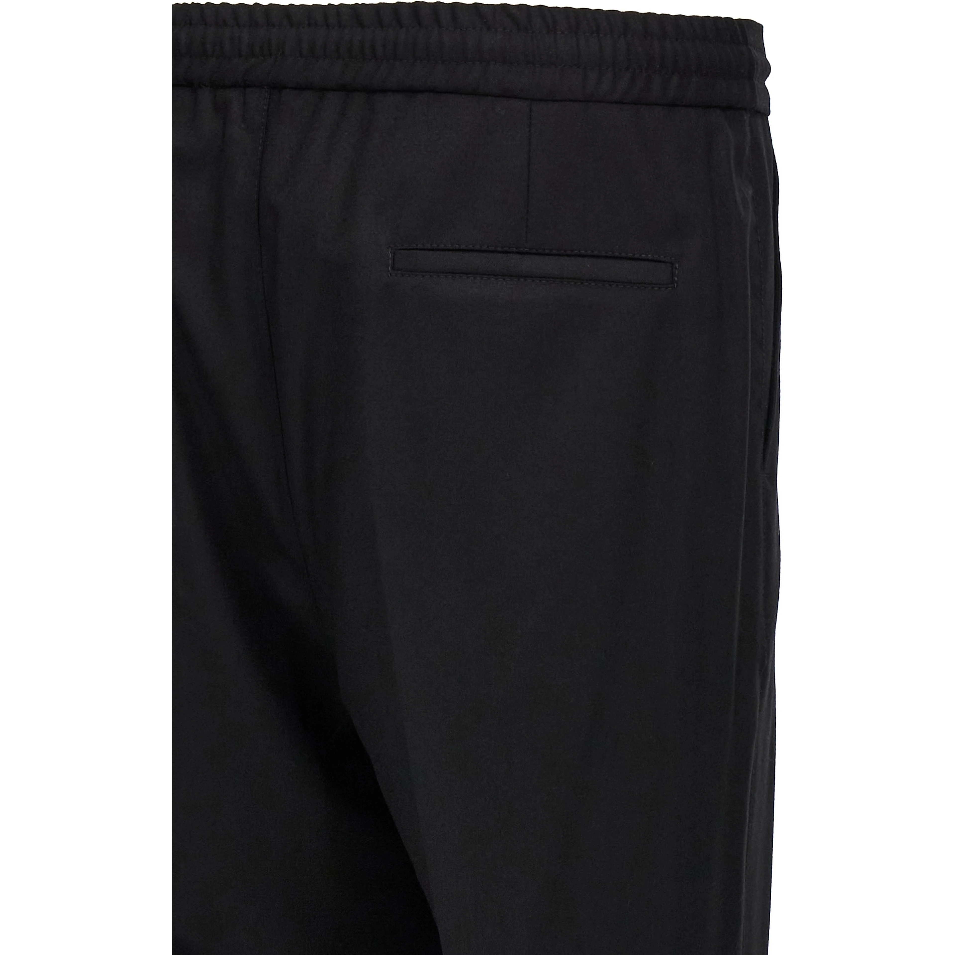 Black Wool Casual Pants