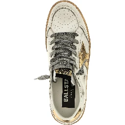 Gold Cowhide Low Top Sneakers