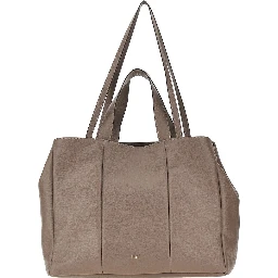 Grained leather 'Daisy' shopping bag