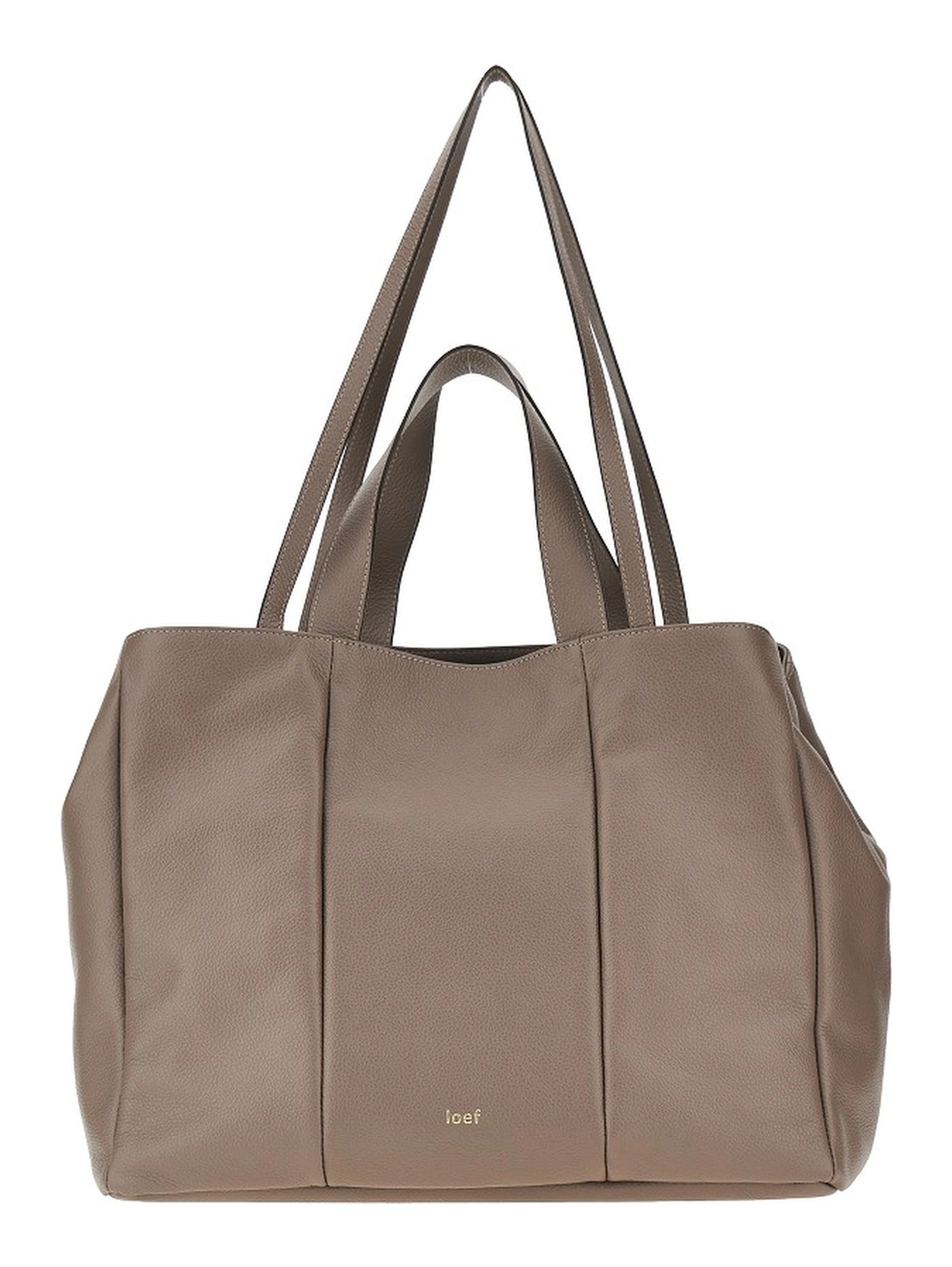 Grained leather 'Daisy' shopping bag