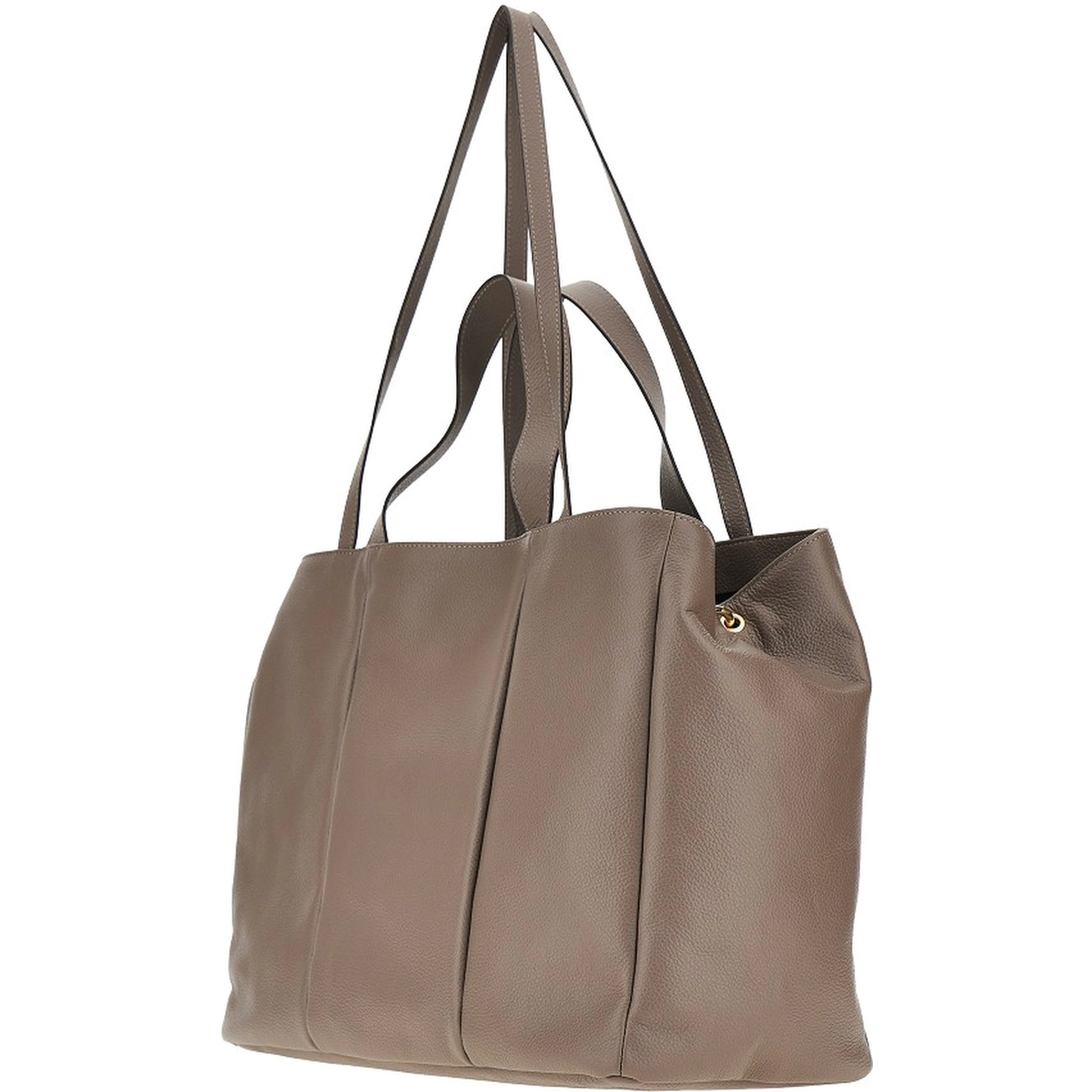 Grained leather 'Daisy' shopping bag