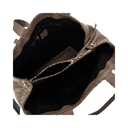 Grained leather 'Daisy' shopping bag