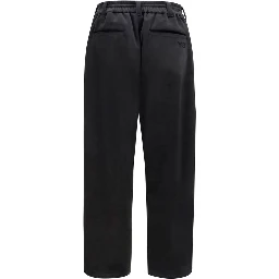 Black Polyester Athletic Pants