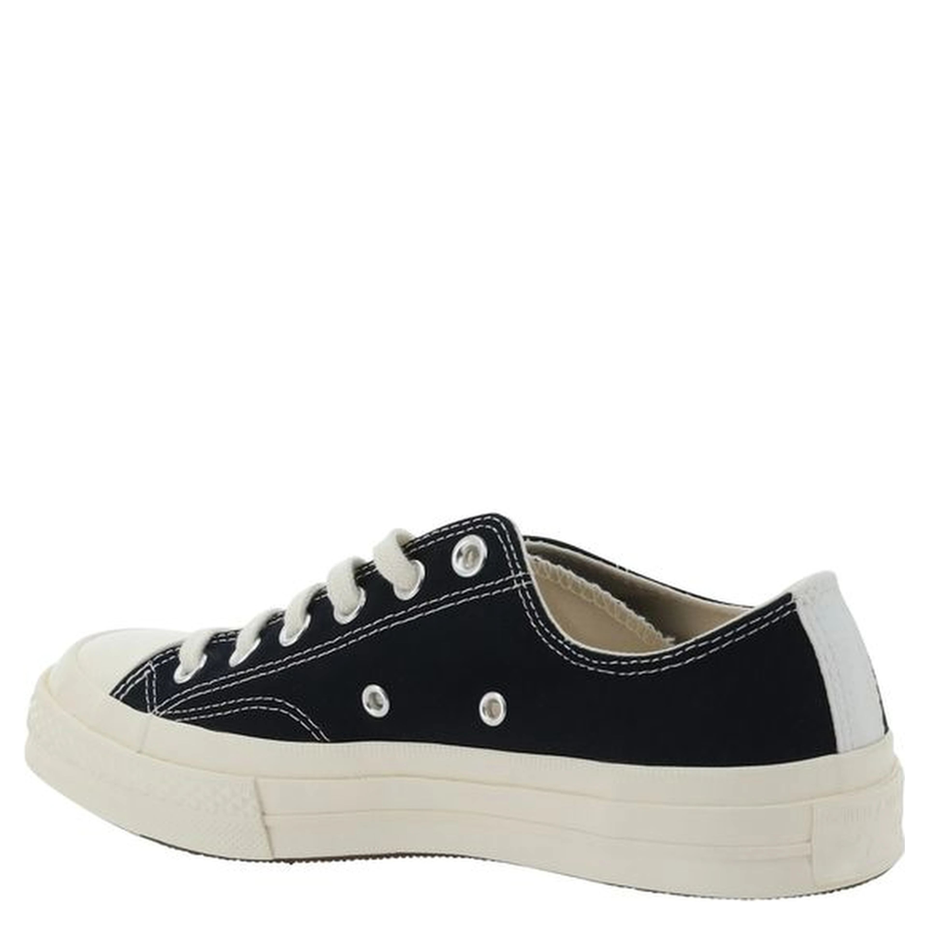 Black Cotton Low Top Sneakers