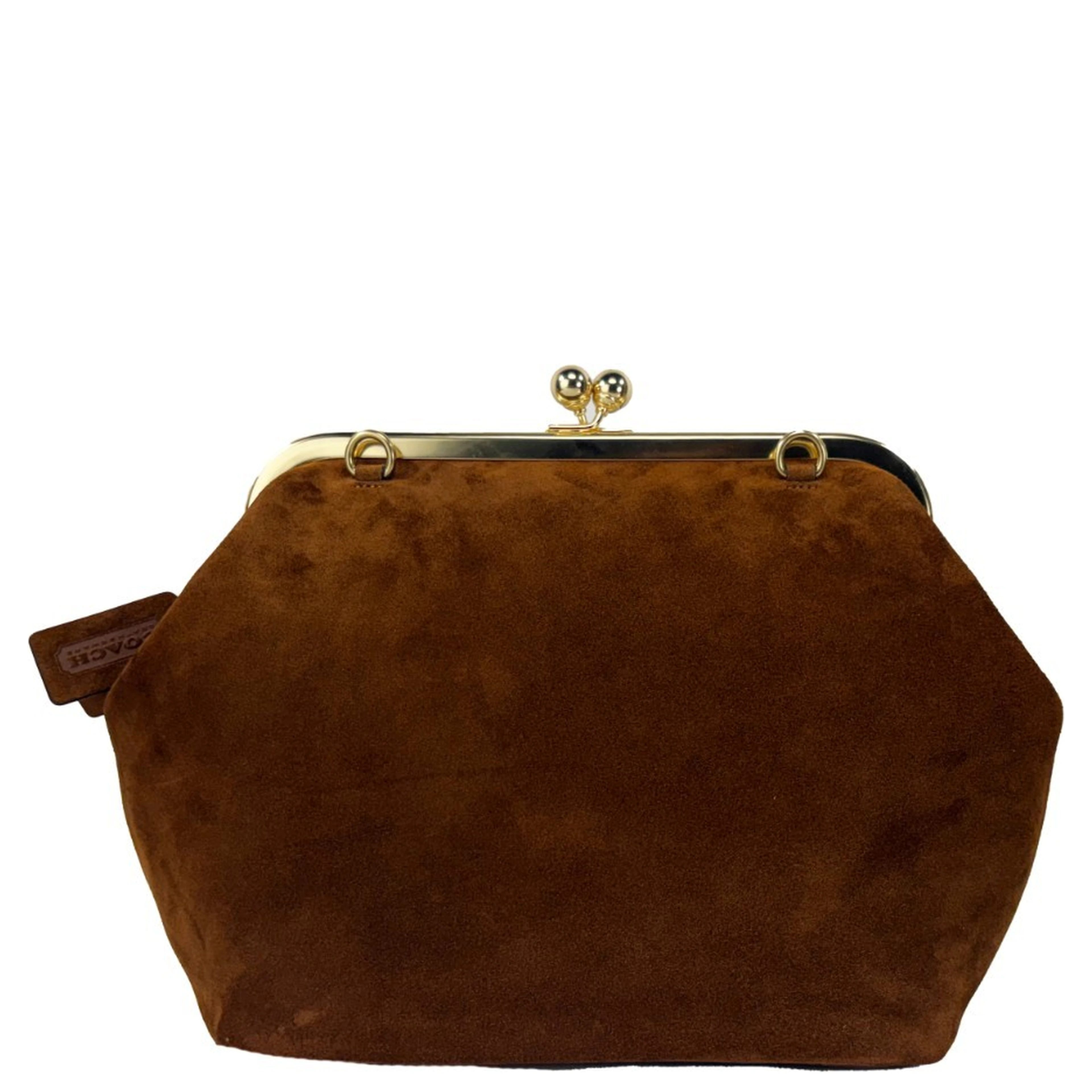 Coach Kisslock Frame 27 Suede Bag