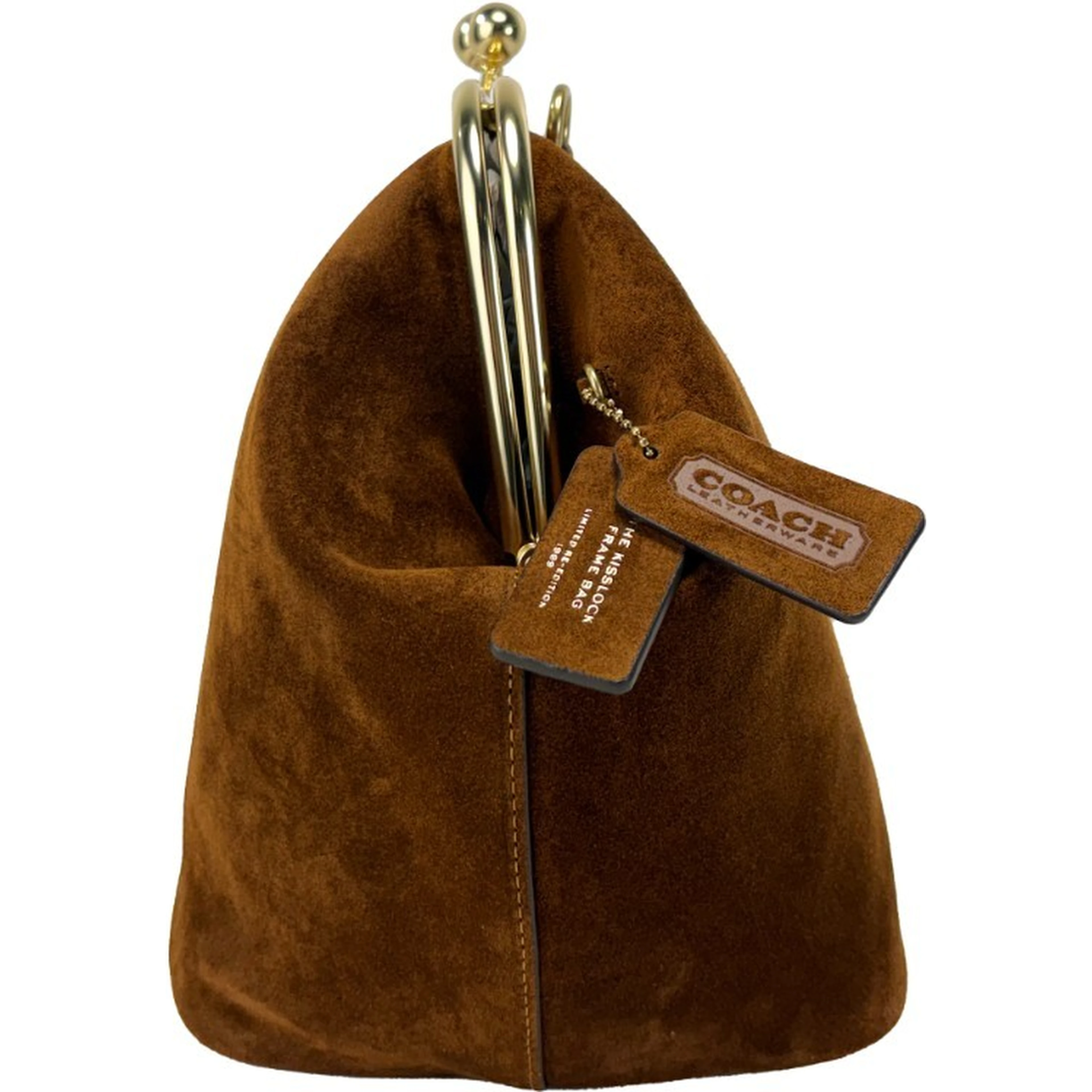 Coach Kisslock Frame 27 Suede Bag