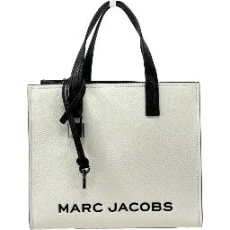 Marc Jacobs Mini Grind White Black Leather Crossbody Bag