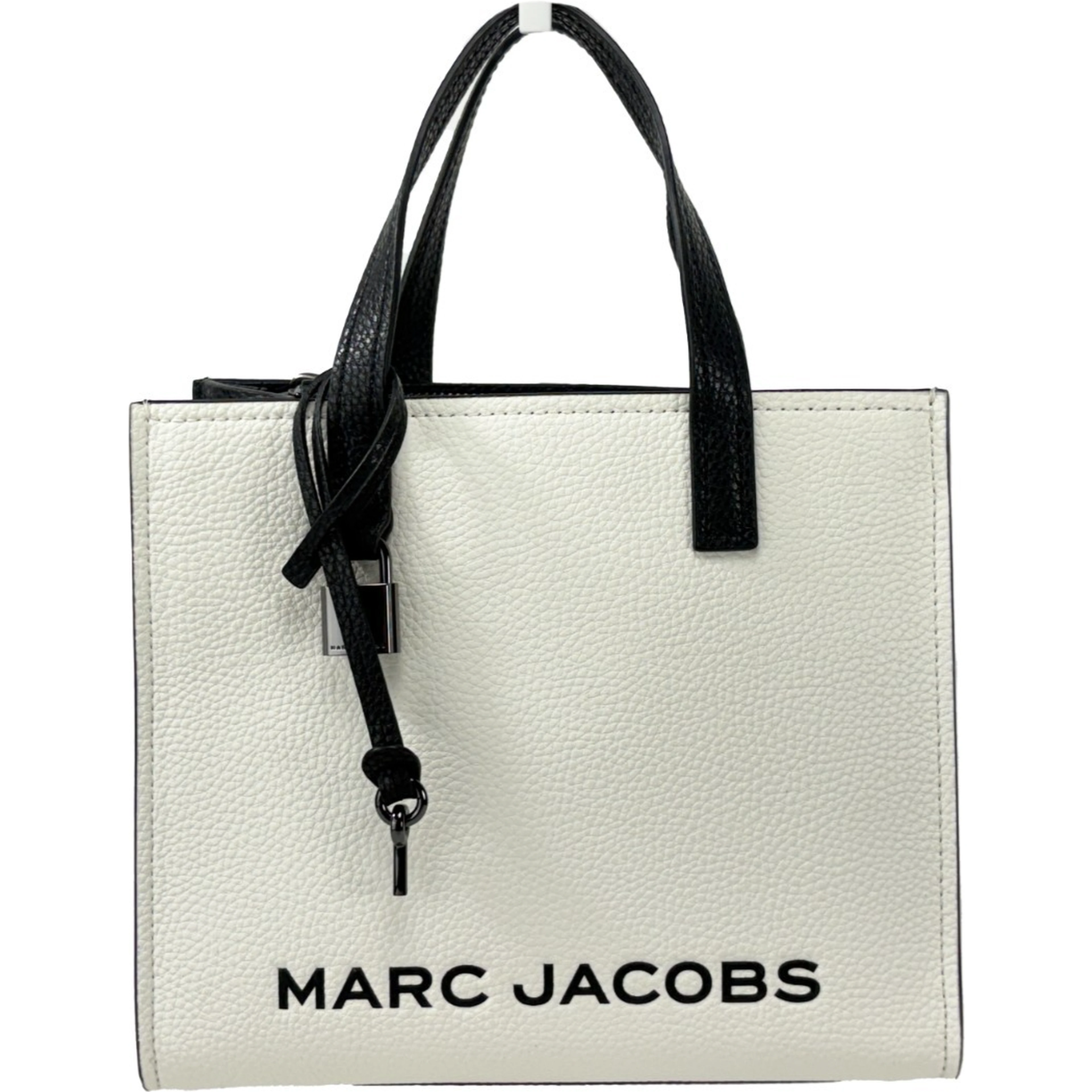 Marc Jacobs Mini Grind White Black Leather Crossbody Bag