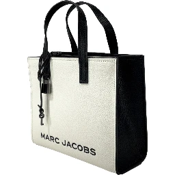 Marc Jacobs Mini Grind White Black Leather Crossbody Bag